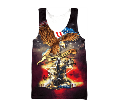 Honor The Fallen - Eagle U.S Veteran Unisex Shirts MH09082201 - VET , Gifts for veterans