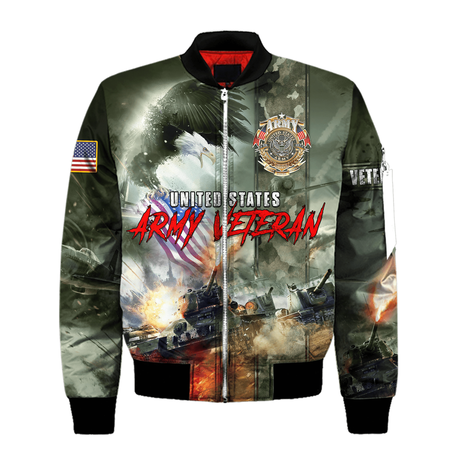 U.S Army Veteran Eagle Unisex Shirts MON08082202-AM , Gifts for veterans