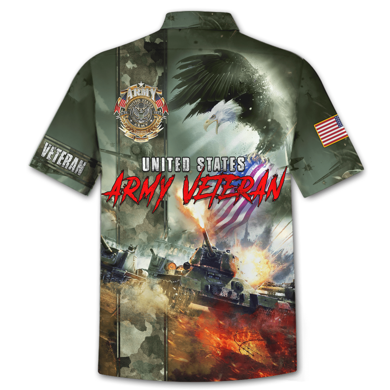 U.S Army Veteran Eagle Unisex Shirts MON08082202-AM , Gifts for veterans