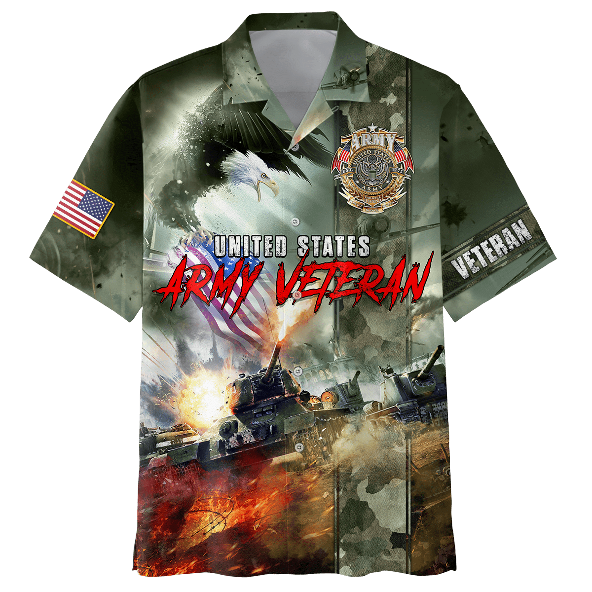 U.S Army Veteran Eagle Unisex Shirts MON08082202-AM , Gifts for veterans