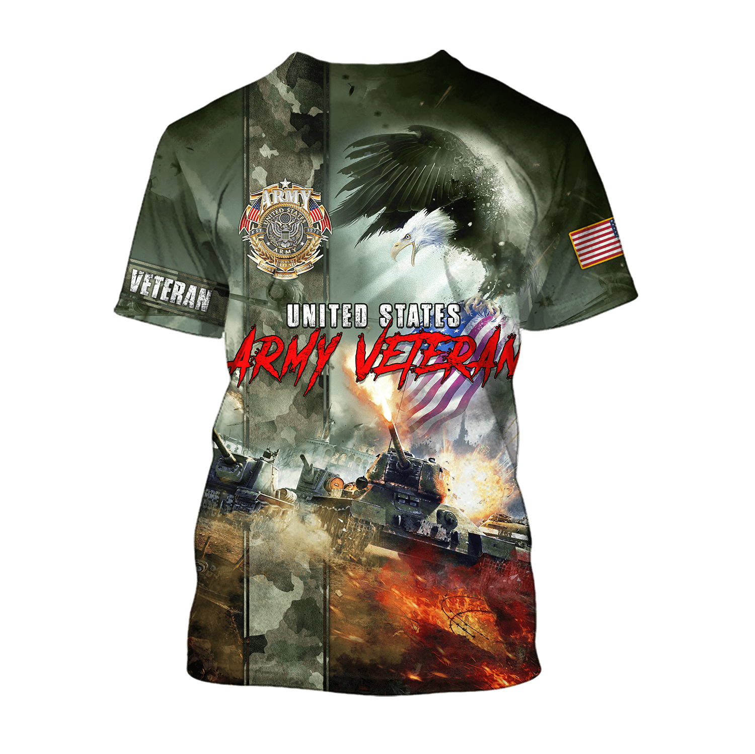 U.S Army Veteran Eagle Unisex Shirts MON08082202-AM , Gifts for veterans