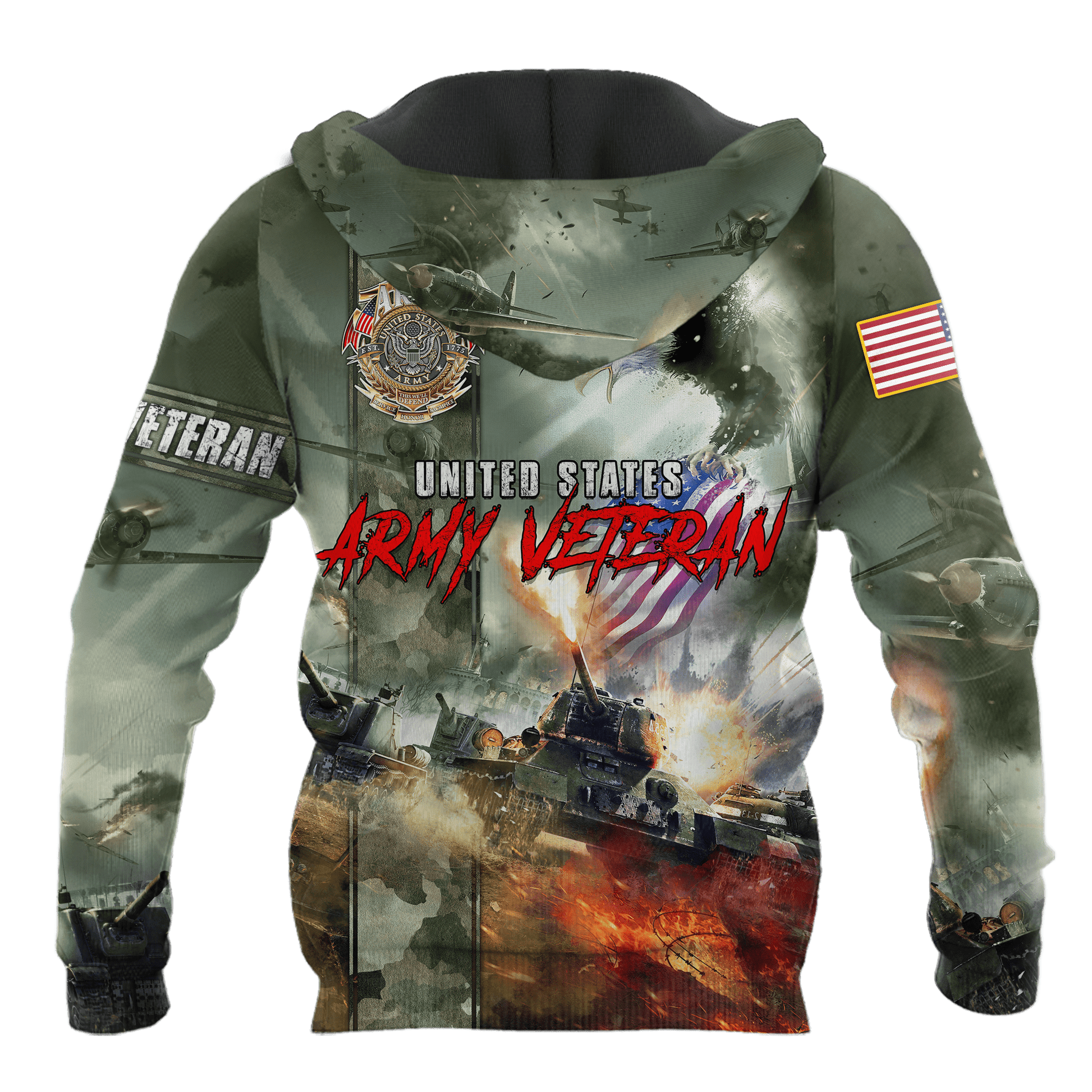 U.S Army Veteran Eagle Unisex Shirts MON08082202-AM , Gifts for veterans