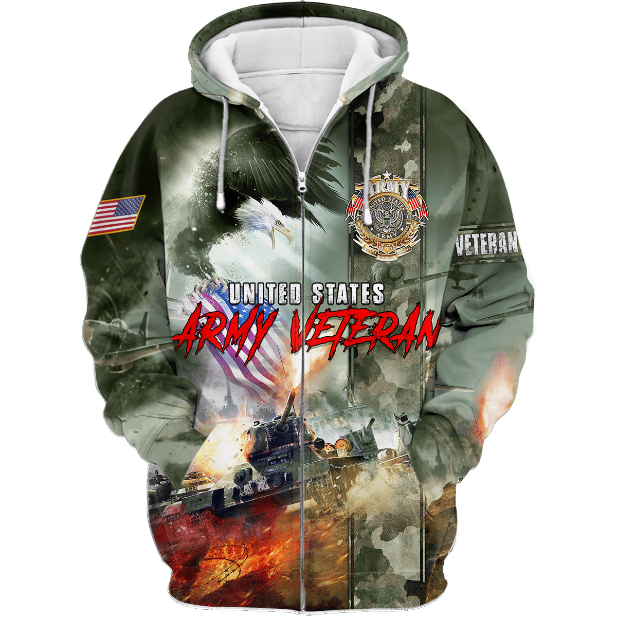 U.S Army Veteran Eagle Unisex Shirts MON08082202-AM , Gifts for veterans