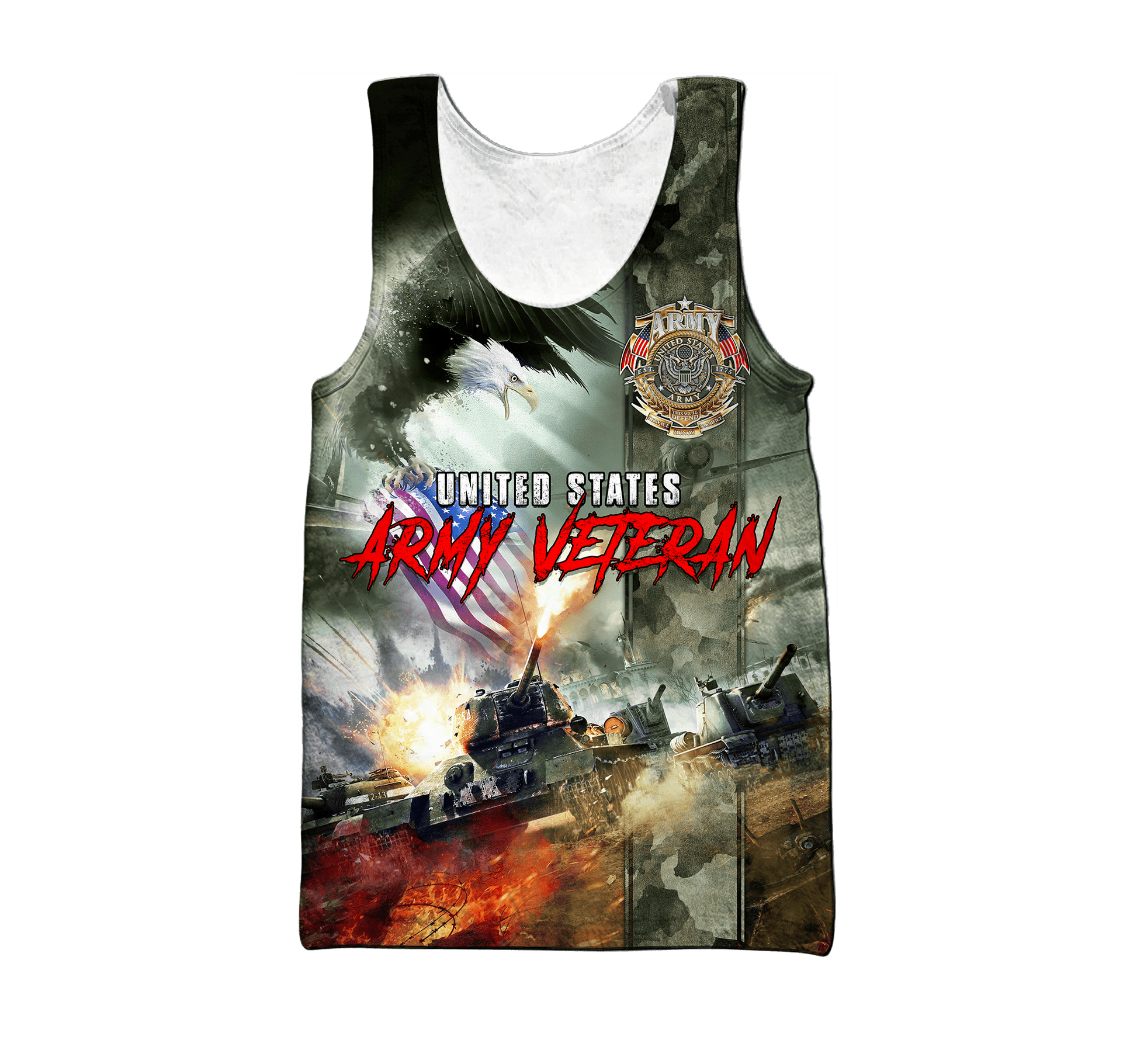 U.S Army Veteran Eagle Unisex Shirts MON08082202-AM , Gifts for veterans