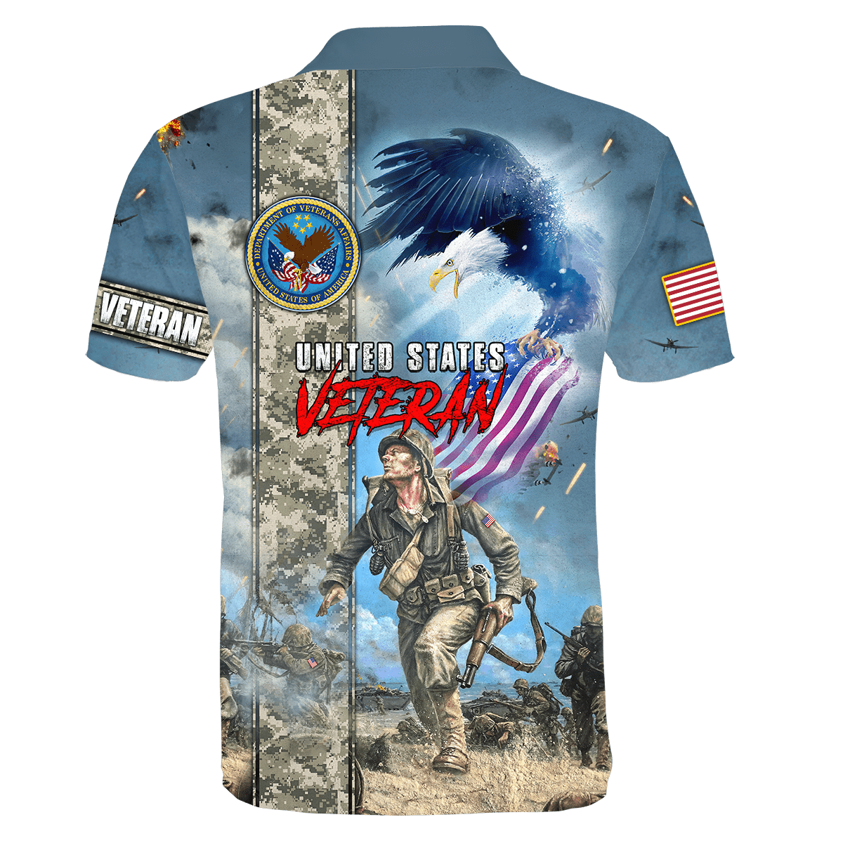 Apparel VETERAN POLO SHIRT - MON08082203-VET , Gifts for veterans