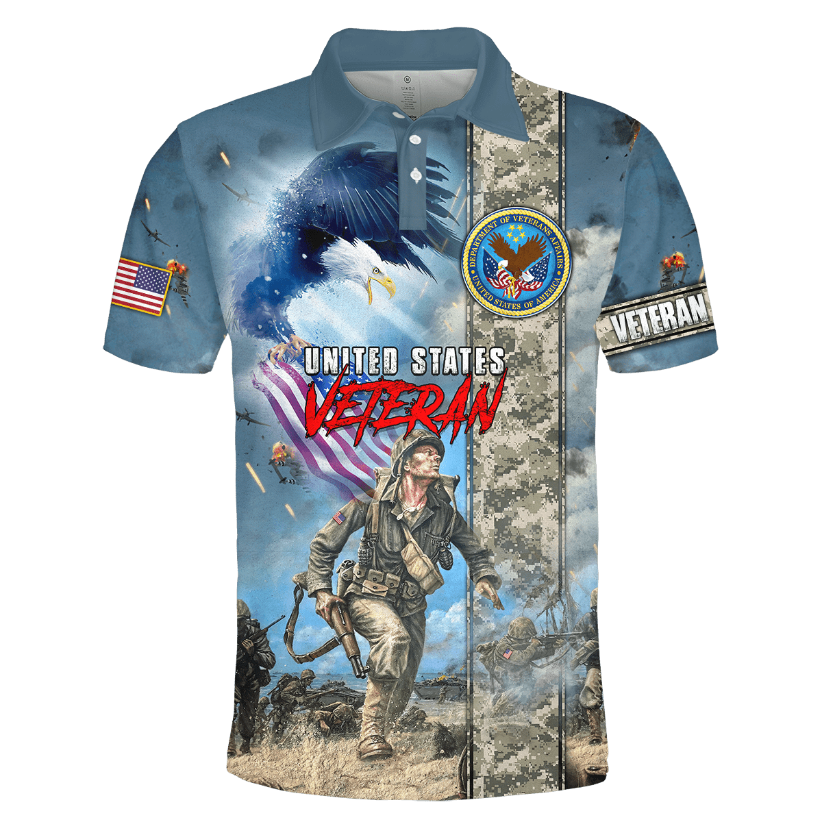 Apparel VETERAN POLO SHIRT - MON08082203-VET , Gifts for veterans