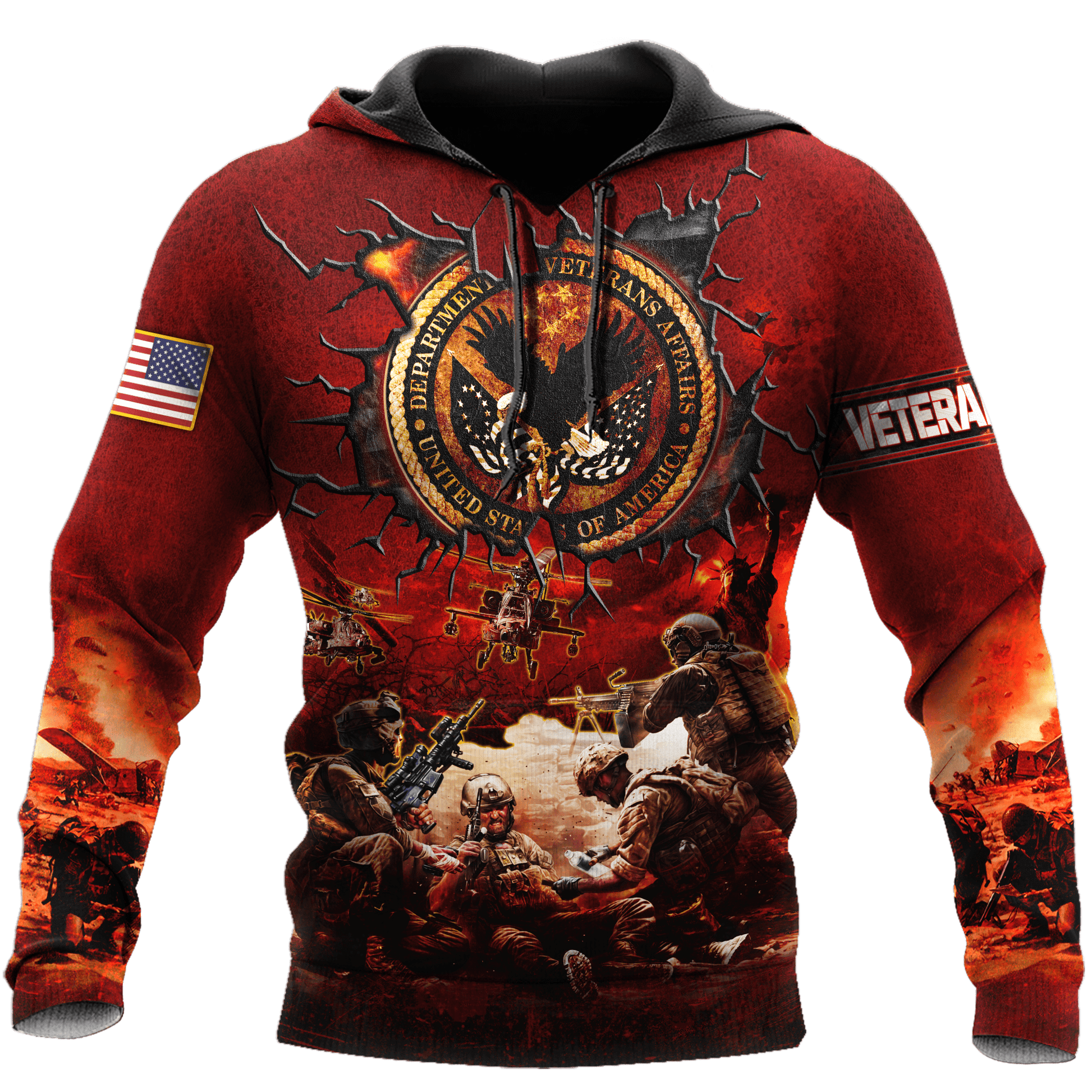 U.S Veterans Unisex Hawaiia Shirts MON09082201-VET , Gifts for veterans