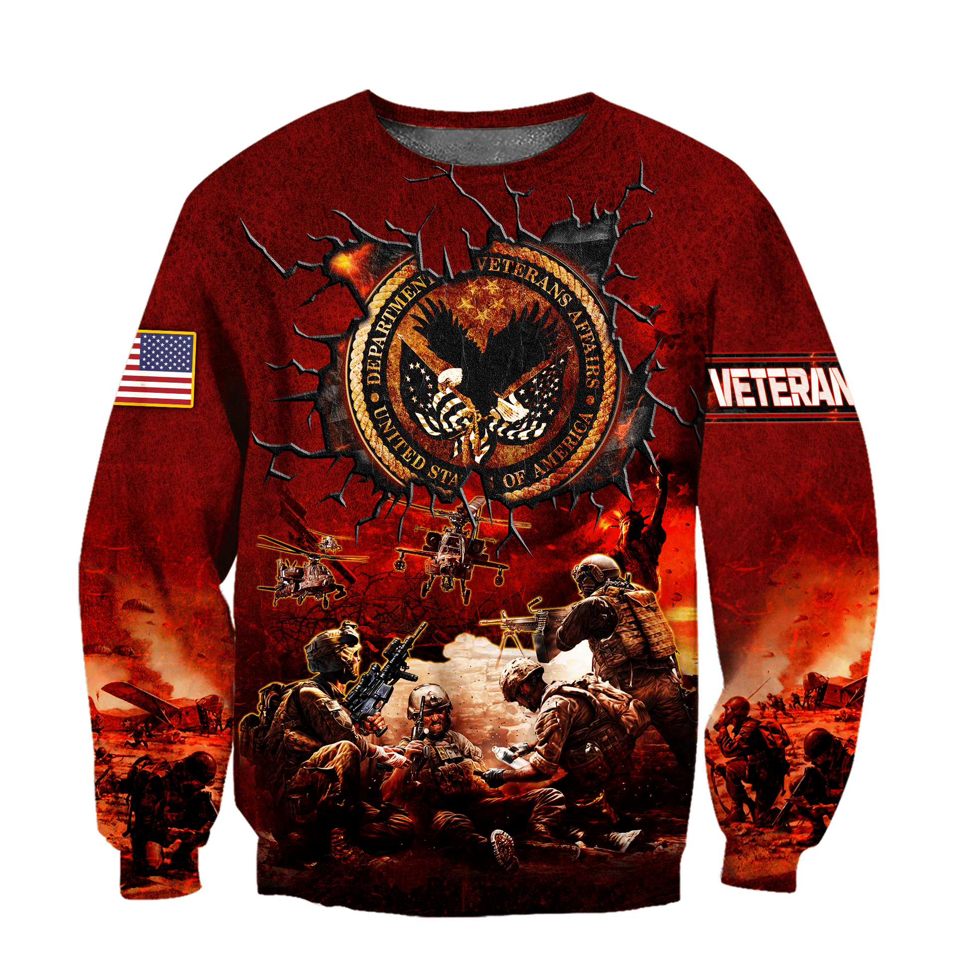 U.S Veterans Unisex Hawaiia Shirts MON09082201-VET , Gifts for veterans