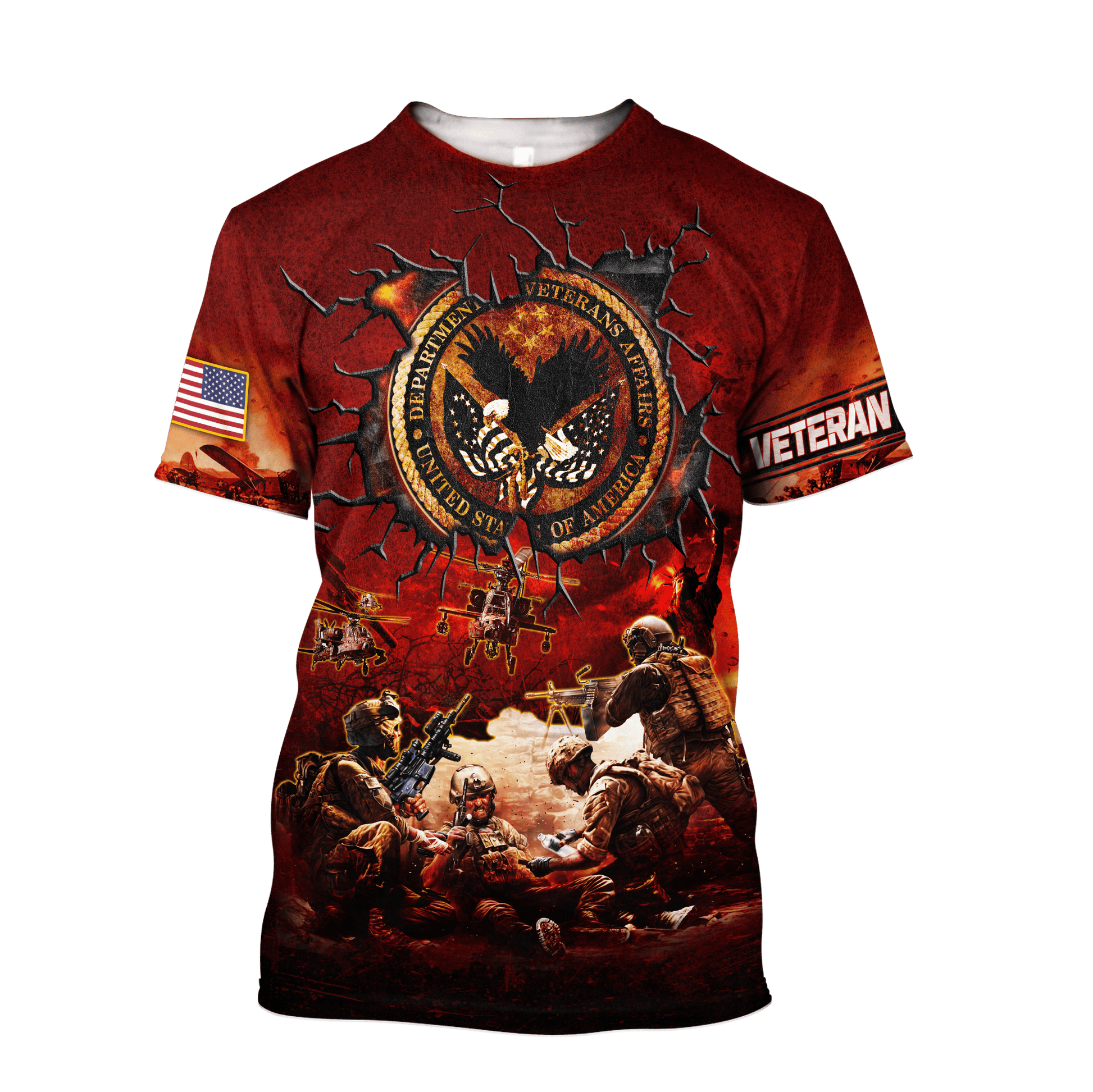 U.S Veterans Unisex Hawaiia Shirts MON09082201-VET , Gifts for veterans