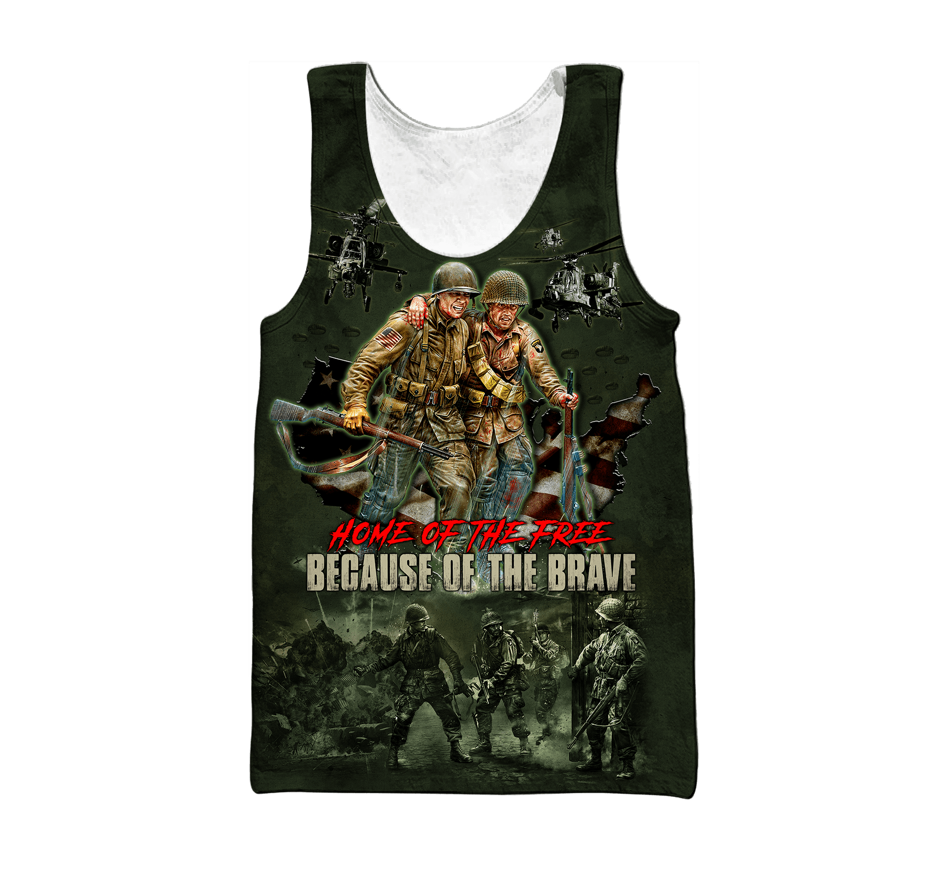 US Veteran - Home Of The Free Because Of The Brave Unisex Shirts MON10082201-VET , Gifts for veterans