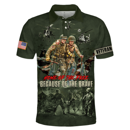 US Veteran - Home Of The Free Because Of The Brave Unisex Shirts MON10082201-VET , Gifts for veterans