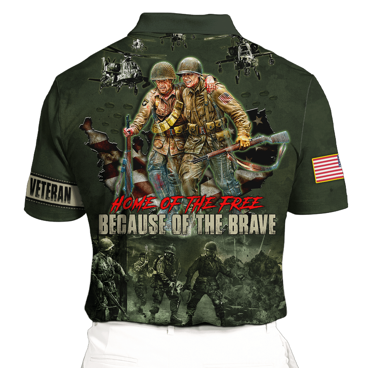 US Veteran - Home Of The Free Because Of The Brave Unisex Shirts MON10082201-VET , Gifts for veterans