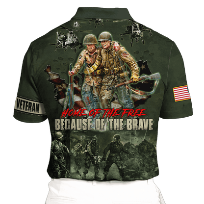 US Veteran - Home Of The Free Because Of The Brave Unisex Shirts MON10082201-VET , Gifts for veterans