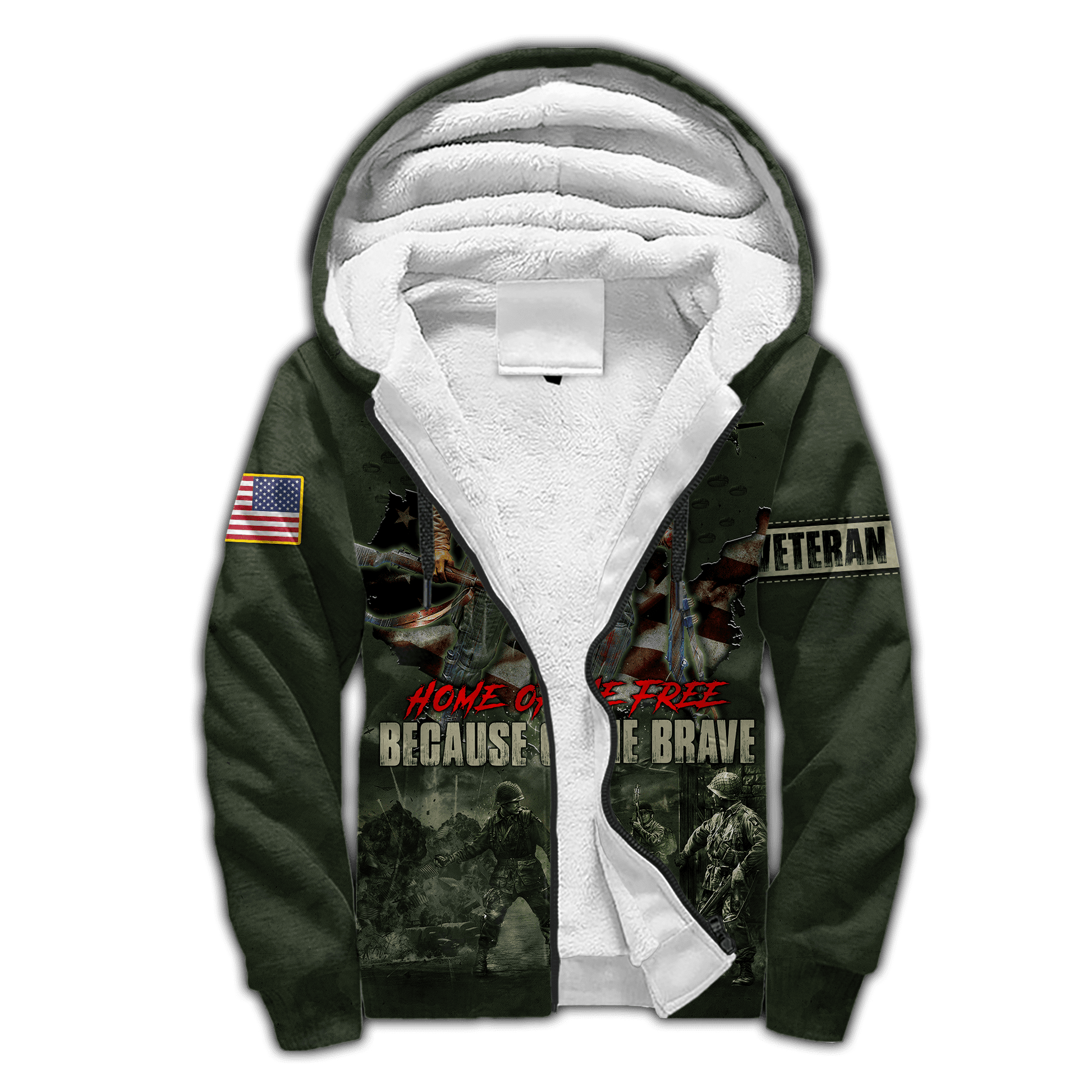 US Veteran - Home Of The Free Because Of The Brave Unisex Shirts MON10082201-VET , Gifts for veterans