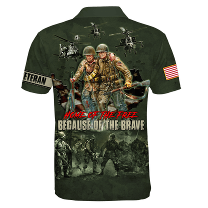 US Veteran - Home Of The Free Because Of The Brave Unisex Shirts MON10082201-VET , Gifts for veterans