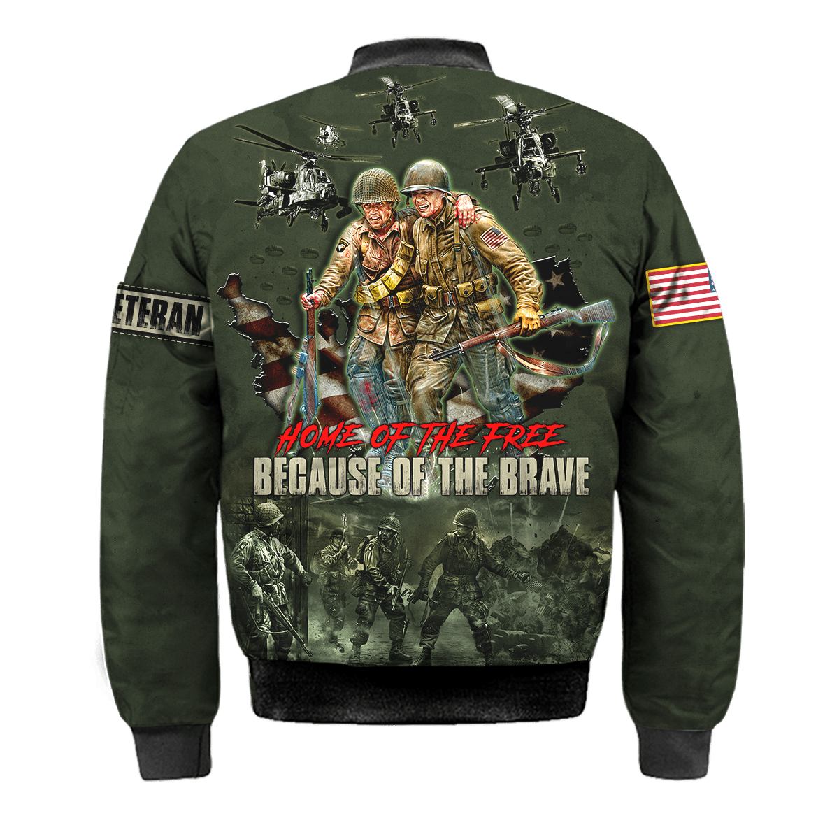 US Veteran - Home Of The Free Because Of The Brave Unisex Shirts MON10082201-VET , Gifts for veterans