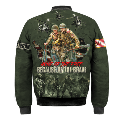 US Veteran - Home Of The Free Because Of The Brave Unisex Shirts MON10082201-VET , Gifts for veterans