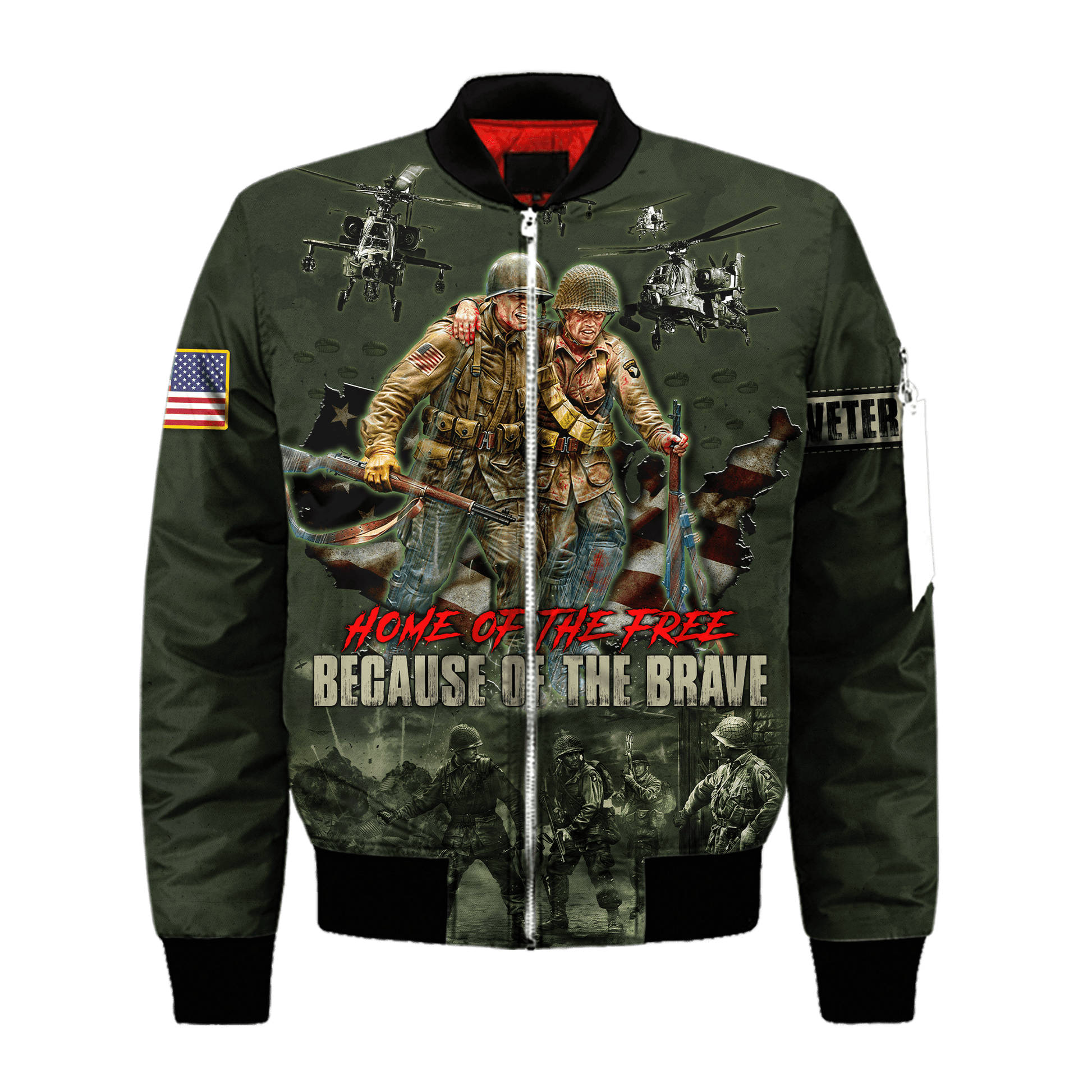 US Veteran - Home Of The Free Because Of The Brave Unisex Shirts MON10082201-VET , Gifts for veterans