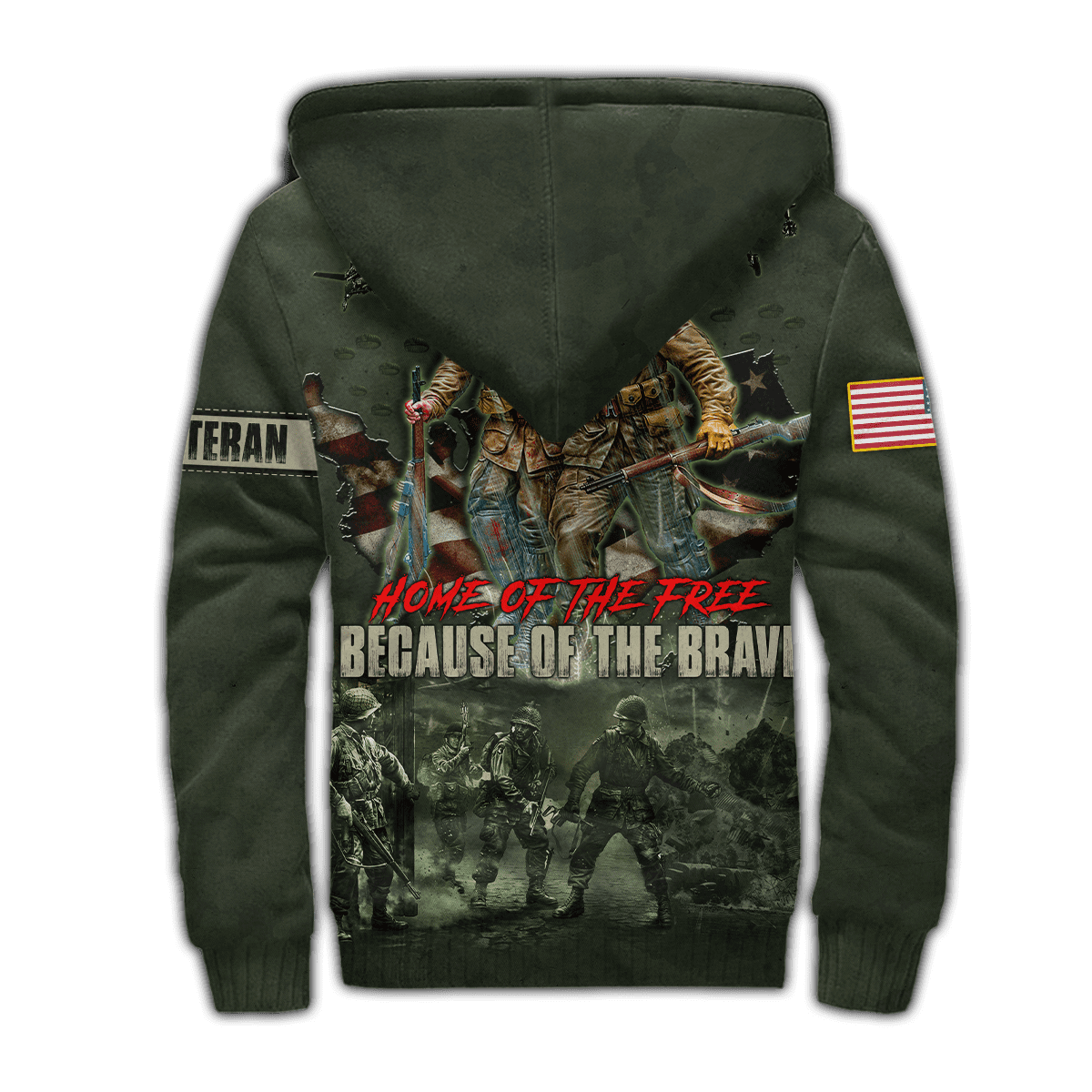 US Veteran - Home Of The Free Because Of The Brave Unisex Shirts MON10082201-VET , Gifts for veterans