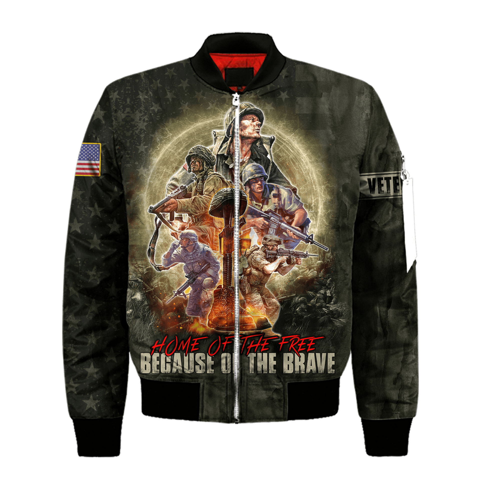 US Veteran - Home Of The Free Because Of The Brave Unisex Shirts MON11082201-VET , Gifts for veterans