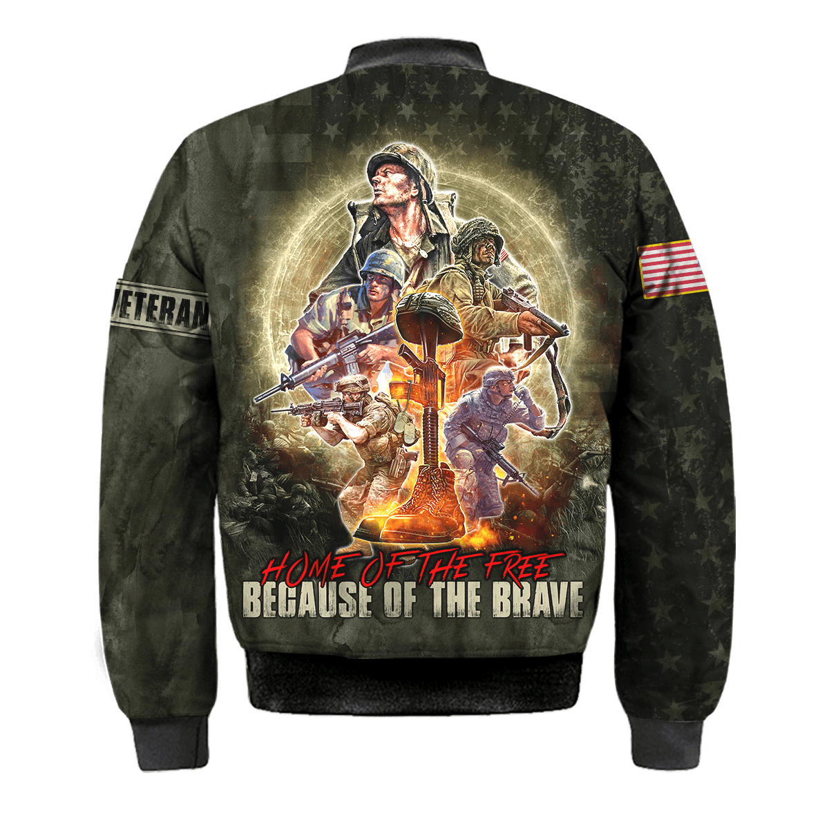 US Veteran - Home Of The Free Because Of The Brave Unisex Shirts MON11082201-VET , Gifts for veterans