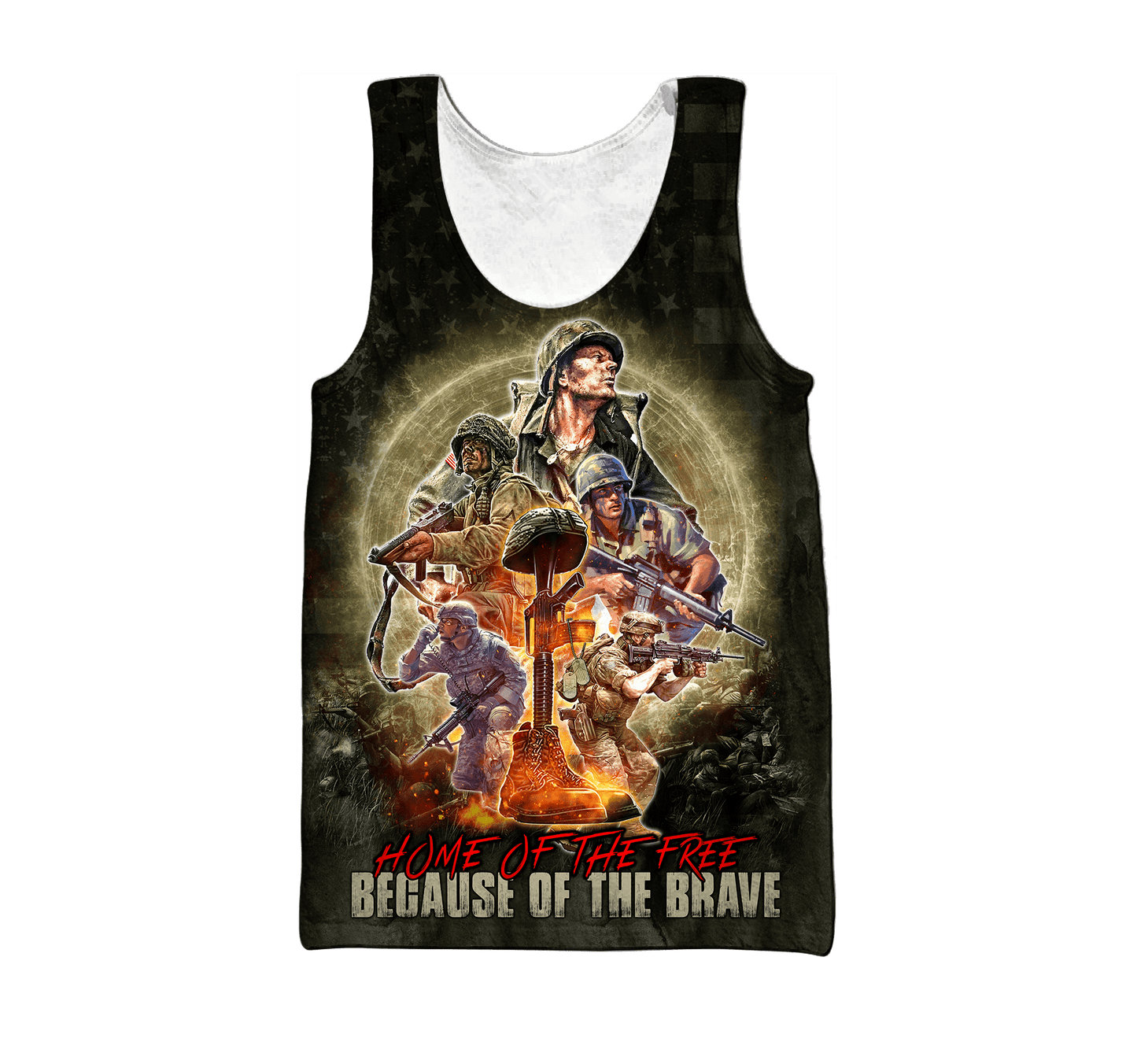 US Veteran - Home Of The Free Because Of The Brave Unisex Shirts MON11082201-VET , Gifts for veterans