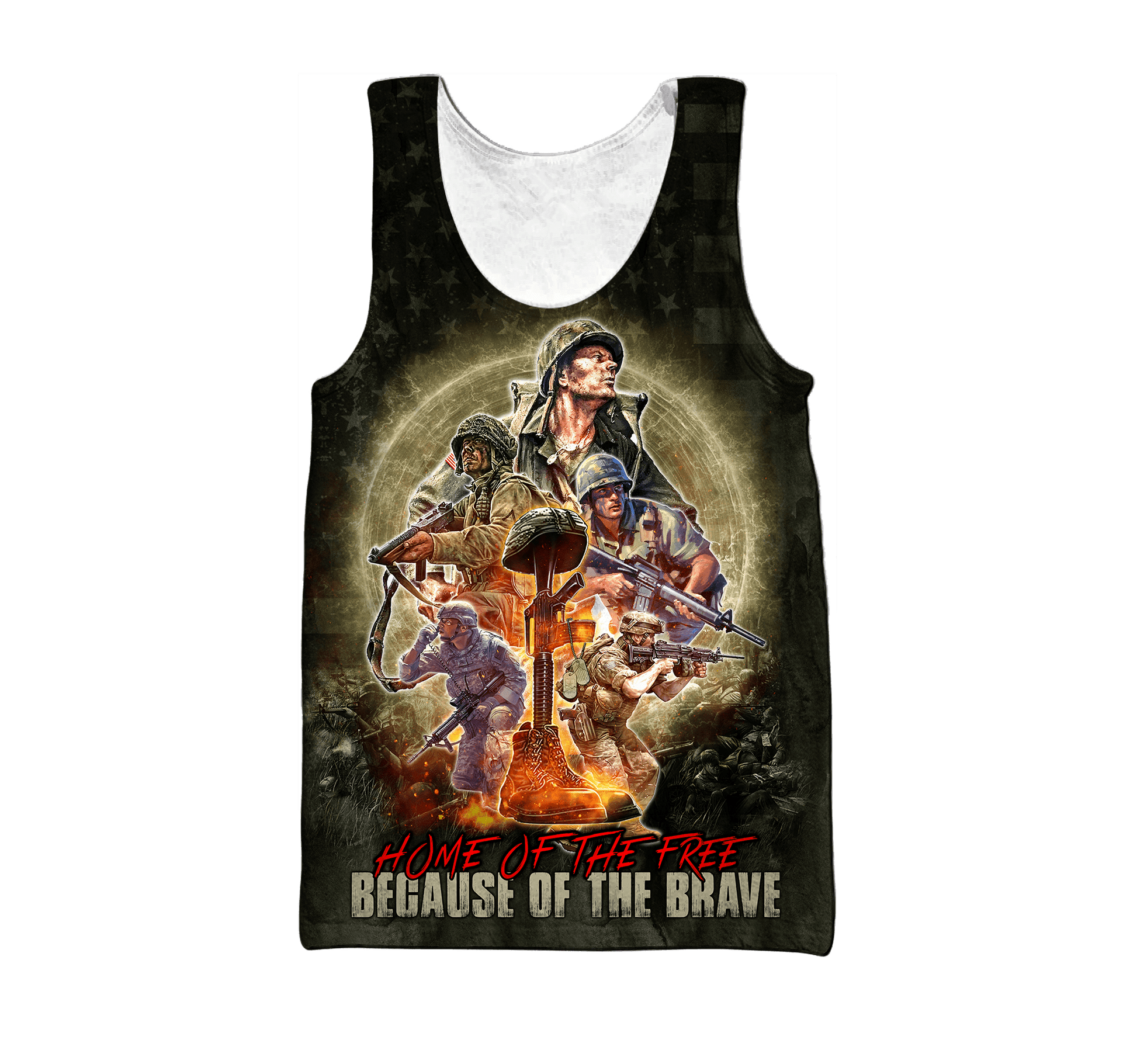 US Veteran - Home Of The Free Because Of The Brave Unisex Shirts MON11082201-VET , Gifts for veterans