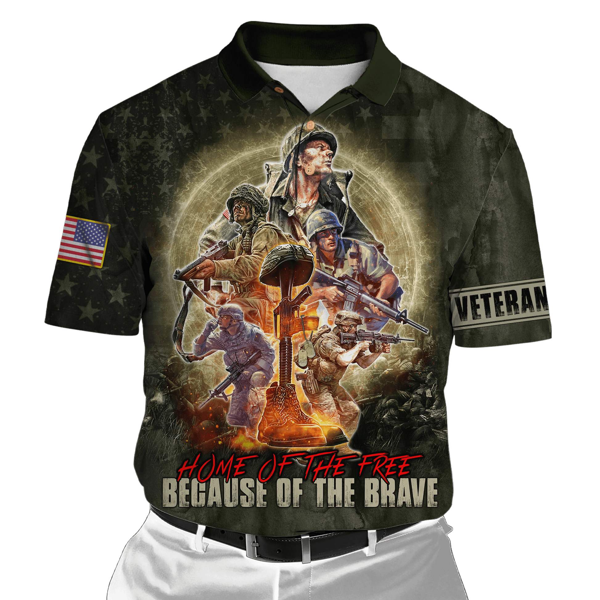 US Veteran - Home Of The Free Because Of The Brave Unisex Shirts MON11082201-VET , Gifts for veterans