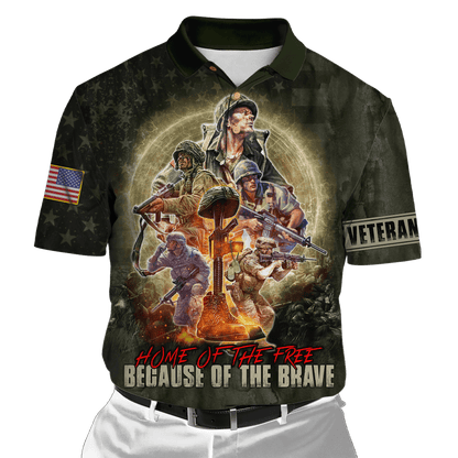 US Veteran - Home Of The Free Because Of The Brave Unisex Shirts MON11082201-VET , Gifts for veterans