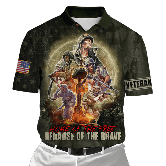 US Veteran - Home Of The Free Because Of The Brave Unisex Shirts MON11082201-VET , Gifts for veterans