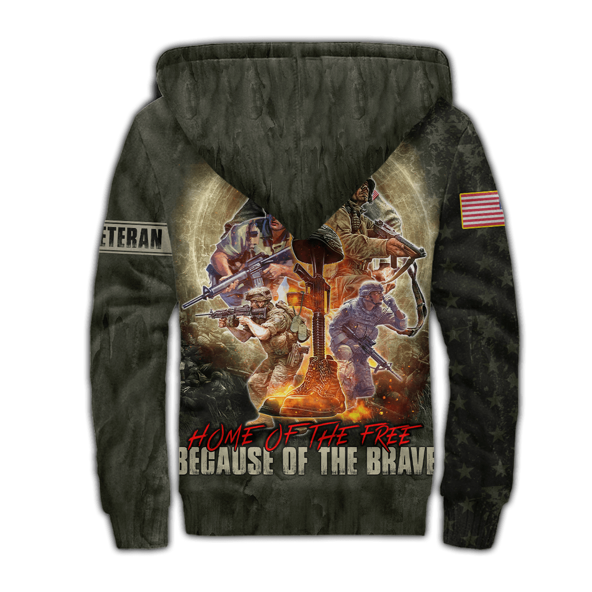 US Veteran - Home Of The Free Because Of The Brave Unisex Shirts MON11082201-VET , Gifts for veterans
