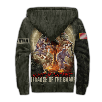 US Veteran - Home Of The Free Because Of The Brave Unisex Shirts MON11082201-VET , Gifts for veterans