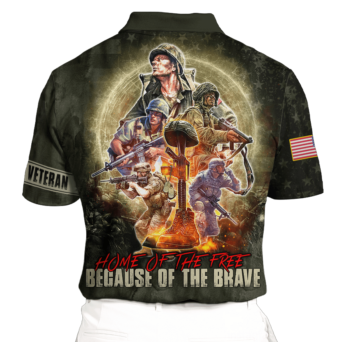 US Veteran - Home Of The Free Because Of The Brave Unisex Shirts MON11082201-VET , Gifts for veterans