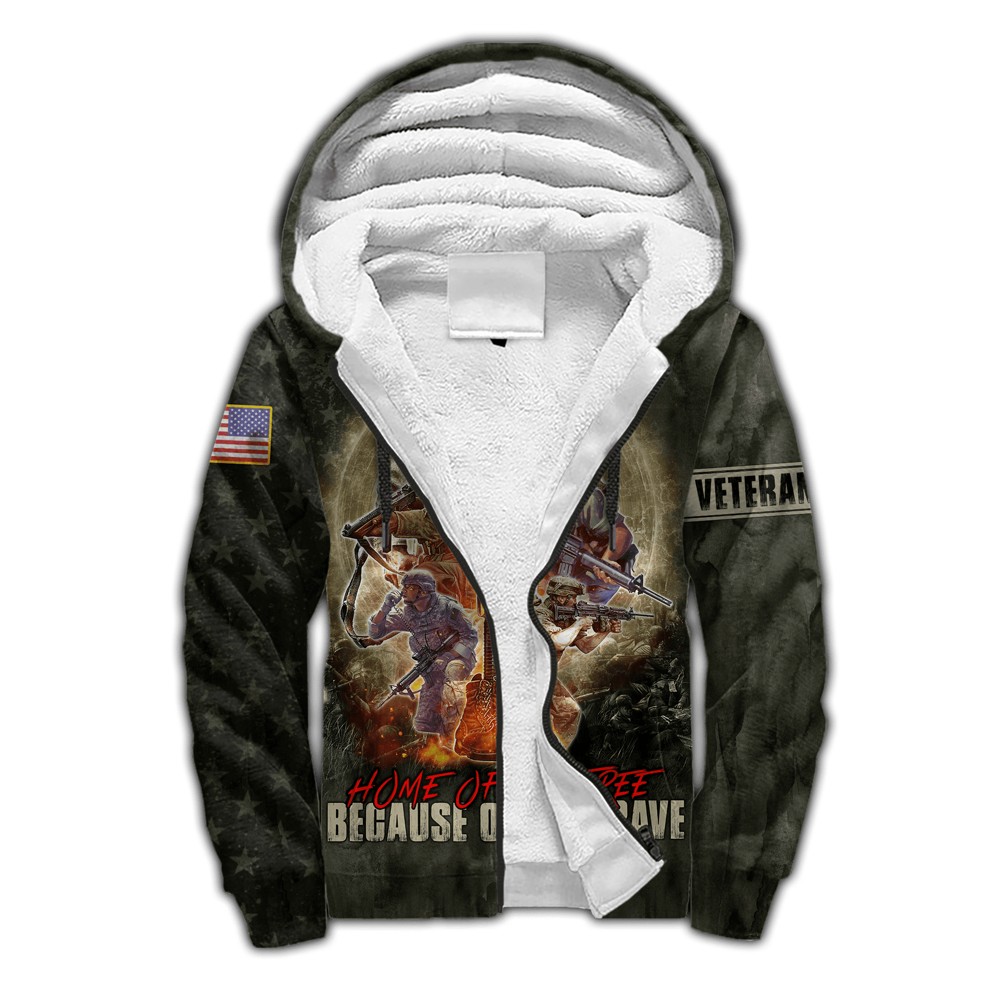 US Veteran - Home Of The Free Because Of The Brave Unisex Shirts MON11082201-VET , Gifts for veterans