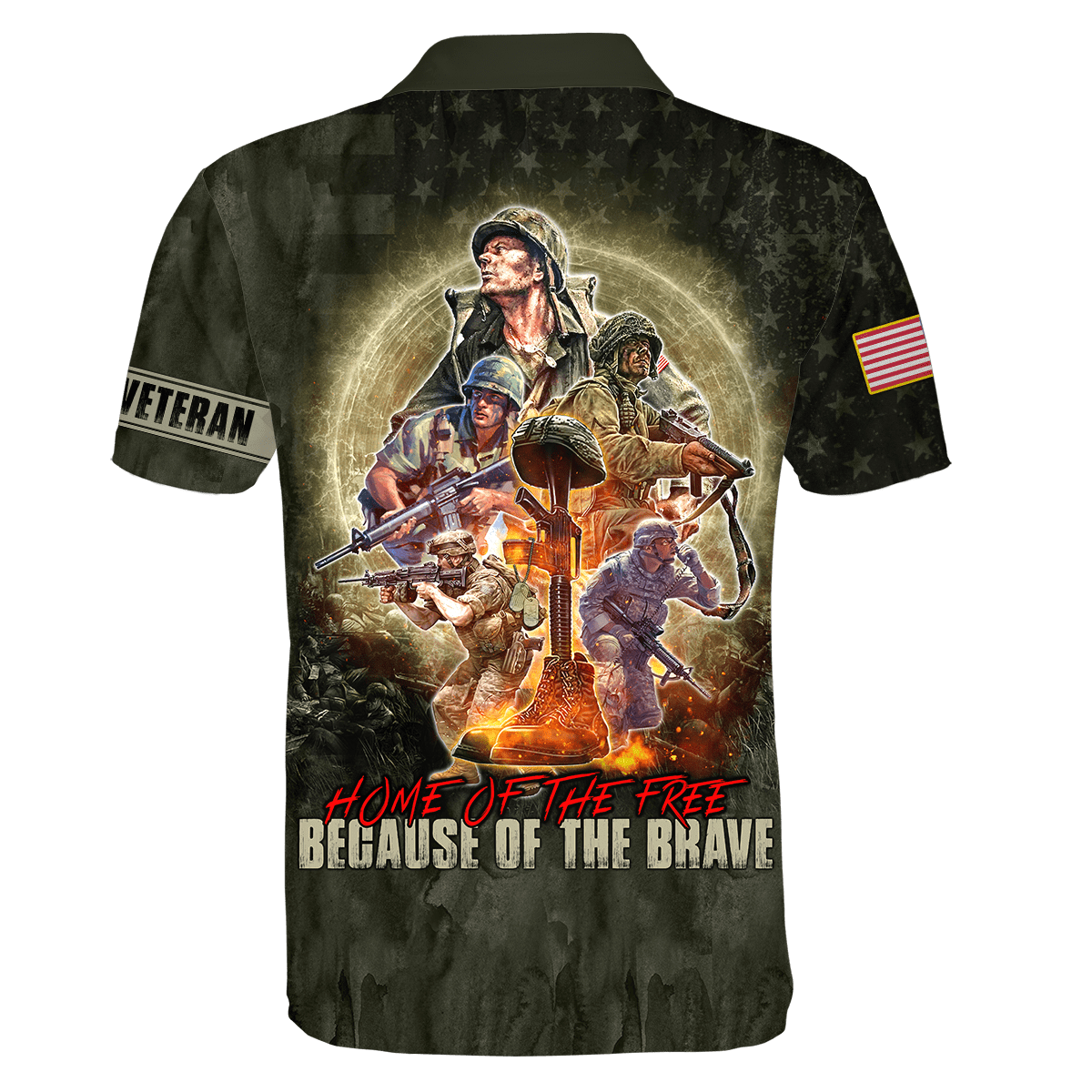 US Veteran - Home Of The Free Because Of The Brave Unisex Shirts MON11082201-VET , Gifts for veterans