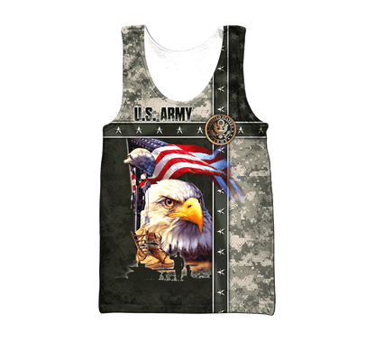 Eagle U.S Army 3D All Over Printed Unisex Shirts MH12082201 - AM , Gifts for veterans