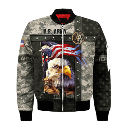 Eagle U.S Army 3D All Over Printed Unisex Shirts MH12082201 - AM , Gifts for veterans