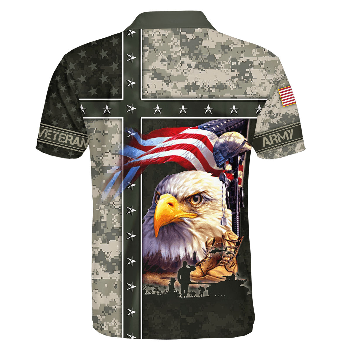 Eagle U.S Army 3D All Over Printed Unisex Shirts MH12082201 - AM , Gifts for veterans