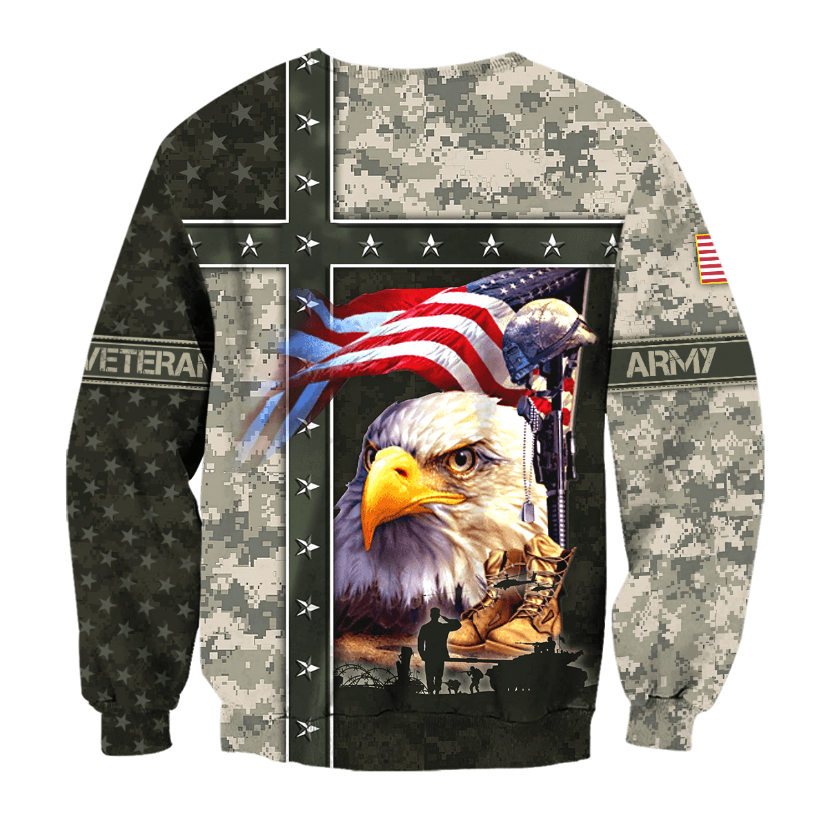 Eagle U.S Army 3D All Over Printed Unisex Shirts MH12082201 - AM , Gifts for veterans