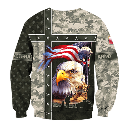 Eagle U.S Army 3D All Over Printed Unisex Shirts MH12082201 - AM , Gifts for veterans