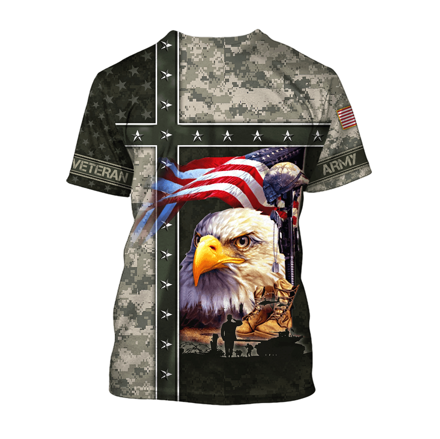Eagle U.S Army 3D All Over Printed Unisex Shirts MH12082201 - AM , Gifts for veterans