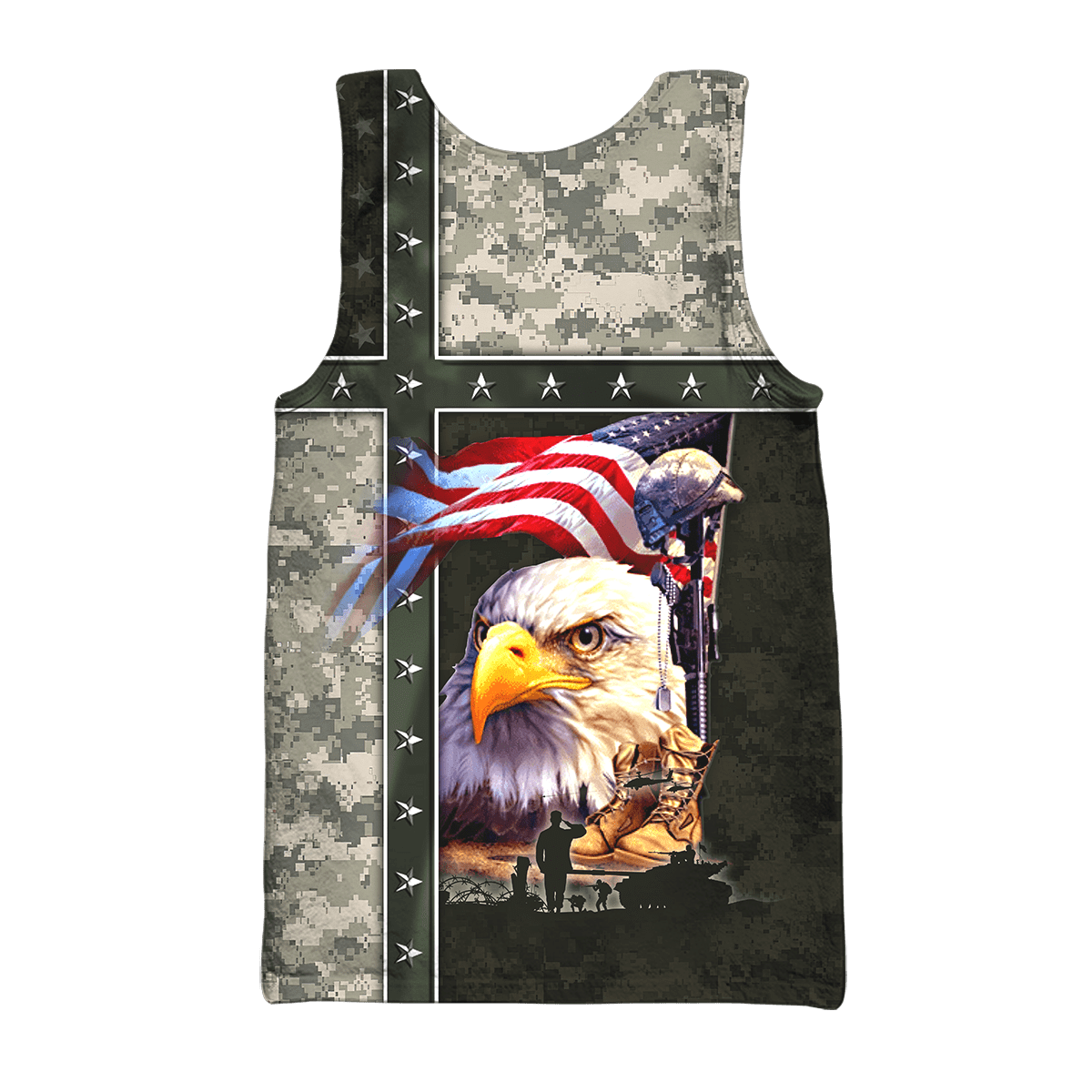 Eagle U.S Army 3D All Over Printed Unisex Shirts MH12082201 - AM , Gifts for veterans