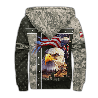 Eagle U.S Army 3D All Over Printed Unisex Shirts MH12082201 - AM , Gifts for veterans