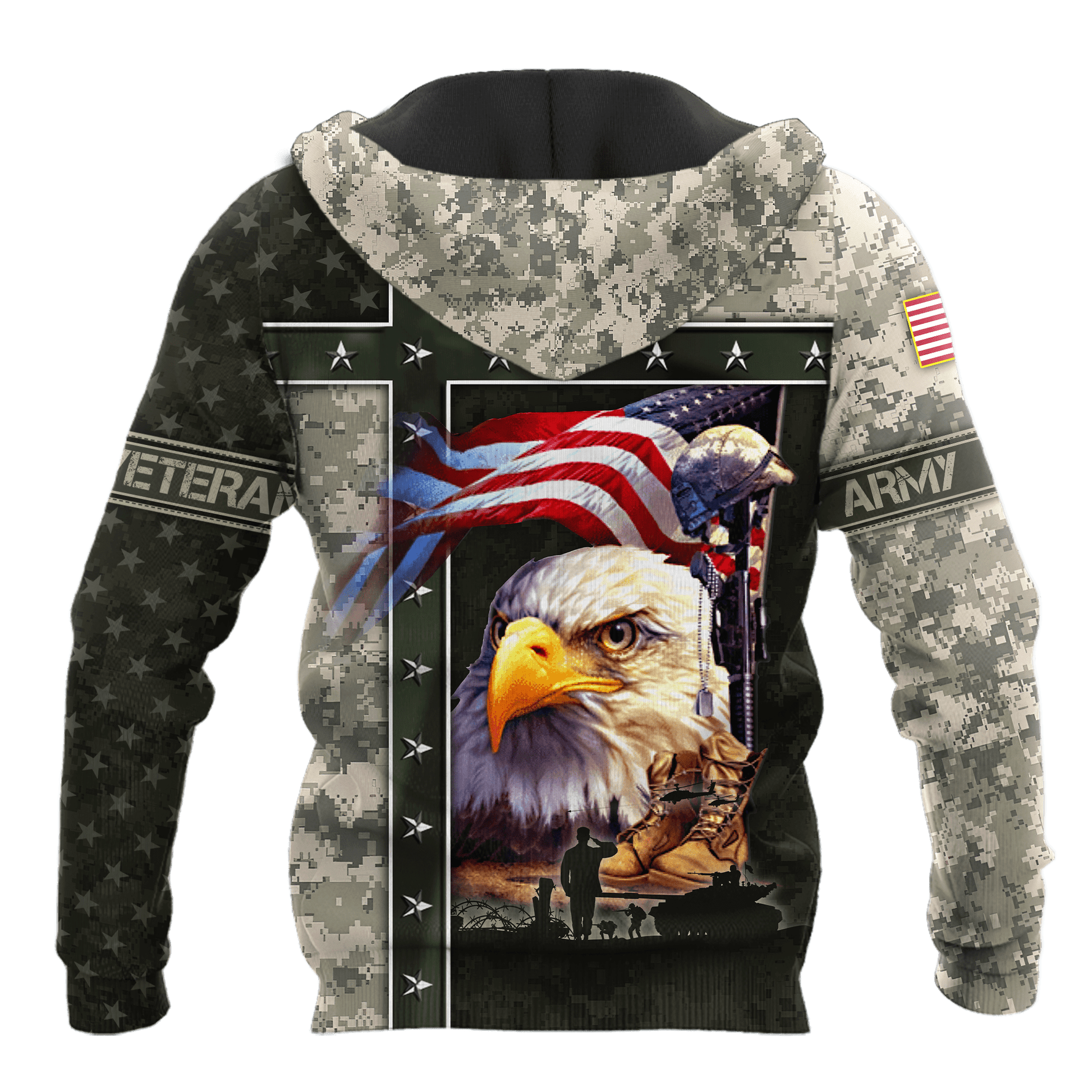 Eagle U.S Army 3D All Over Printed Unisex Shirts MH12082201 - AM , Gifts for veterans