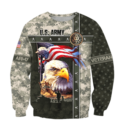 Eagle U.S Army 3D All Over Printed Unisex Shirts MH12082201 - AM , Gifts for veterans