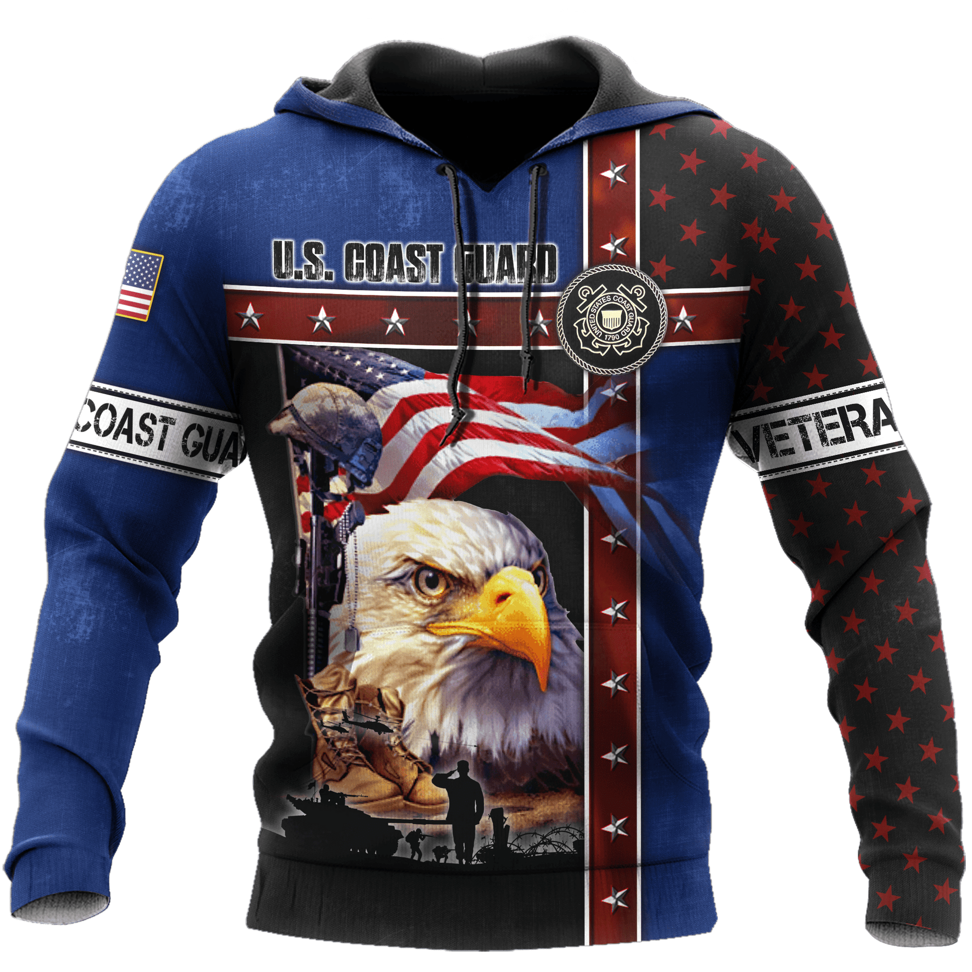 Eagle US Coast Guard 3D All Over Printed Unisex Shirts MH12082201 - CG , Gifts for veterans