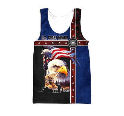 Eagle US Coast Guard 3D All Over Printed Unisex Shirts MH12082201 - CG , Gifts for veterans