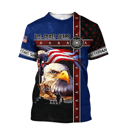 Eagle US Coast Guard 3D All Over Printed Unisex Shirts MH12082201 - CG , Gifts for veterans