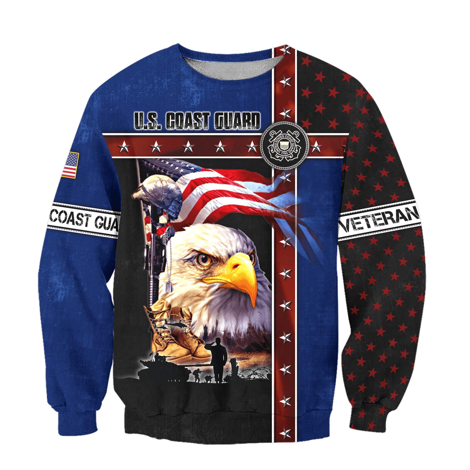 Eagle US Coast Guard 3D All Over Printed Unisex Shirts MH12082201 - CG , Gifts for veterans