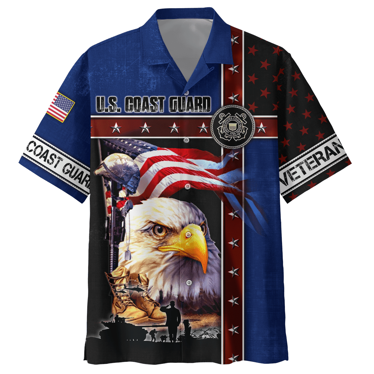 Eagle US Coast Guard 3D All Over Printed Unisex Shirts MH12082201 - CG , Gifts for veterans